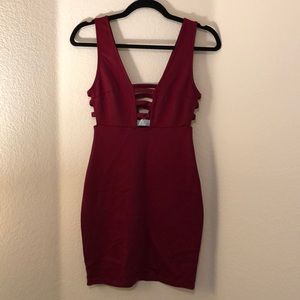 Wine Bodycon Dress